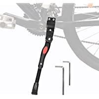 DEWEL Pata de Cabra para Bicicletas Aluminio Aleación Soporte Ajustable del Retroceso de Caballete Lateral…